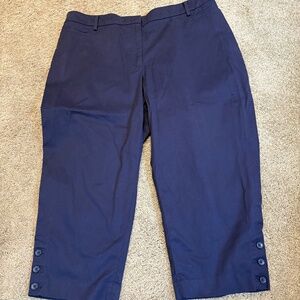 TALBOTS PERFECT SKIMMER 16W NAVY BLUE